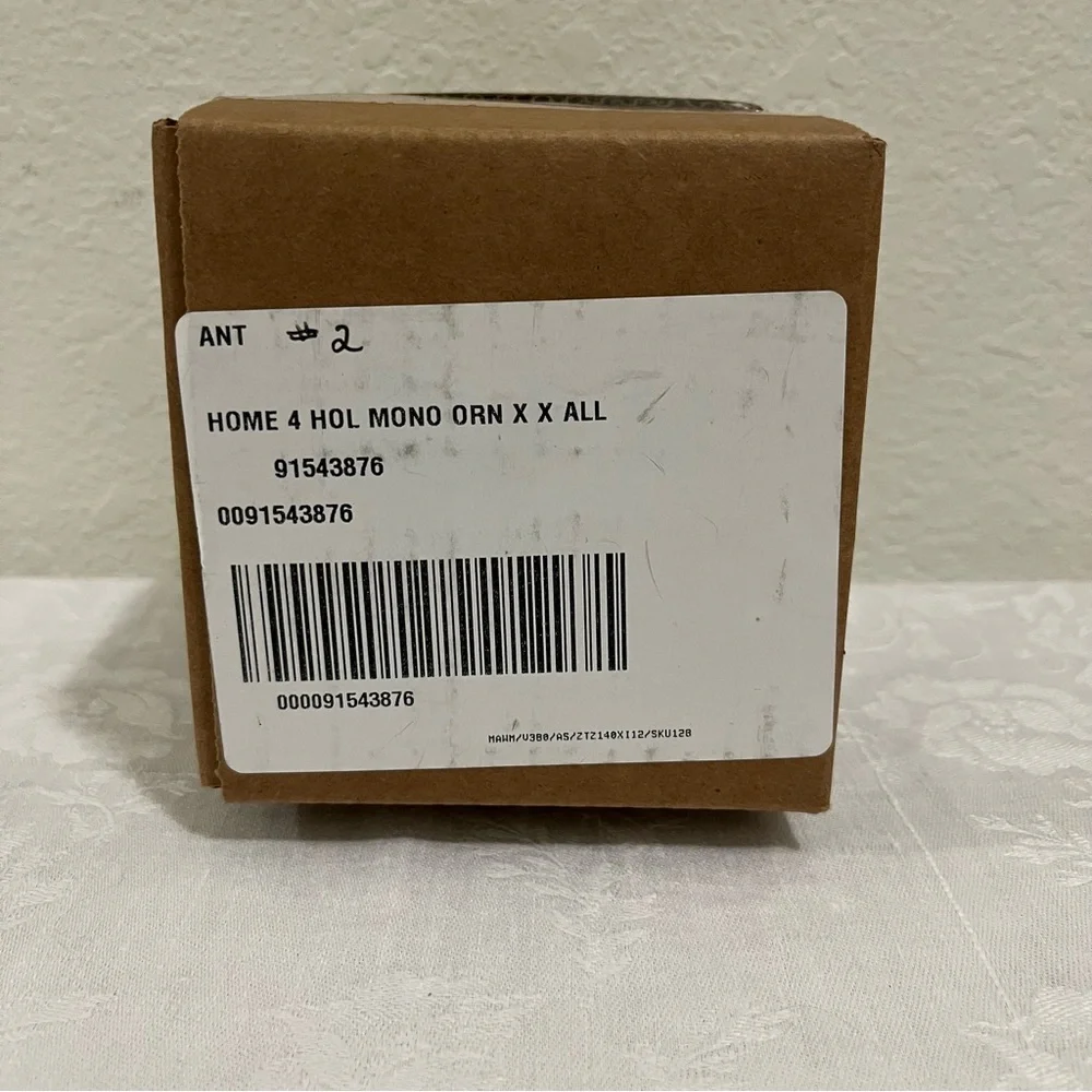 Anthropologie #2 NIB “X” Home for the Holidays Monogram Ornament. Sold Out - Picture 9 of 11